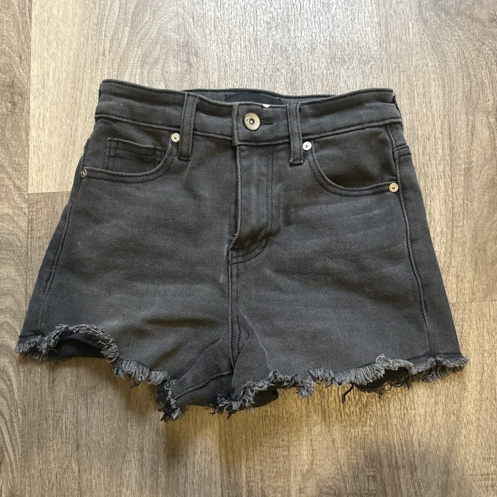 Kendall & Kylie Black Jean Shorts Frayed Hem